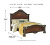 North Shore Dark Brown 5 Pc. Dresser, Mirror & California King Panel Bed