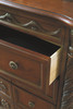 North Shore Dark Brown 6 Pc. Dresser, Mirror, Chest & King Sleigh Bed