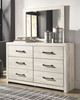 Cambeck Whitewash 7 Pc. Dresser, Mirror & Queen Panel Bed with 2 Storages