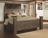 Juararo Dark Brown 5 Pc. Dresser, Mirror & California King Poster Bed