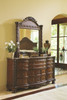 North Shore Dark Brown 10 Pc. Dresser, Mirror, Chest, California King Poster Bed with Canopy & 2 Nightstands