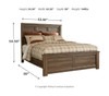 Juararo Dark Brown 5 Pc. Dresser, Mirror & Queen Panel Bed