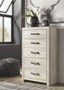 Cambeck Whitewash Five Drawer Chest