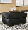 Darcy Black Chair with Ottoman