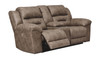 Stoneland Fossil Double Reclining Power Loveseat w/Console