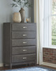 Caitbrook Gray 6 Pc. Dresser, Mirror, Chest & King Storage Bed