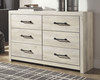Cambeck Whitewash 6 Pc. Dresser, Mirror, Chest & Twin Panel Bed