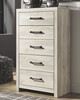 Cambeck Whitewash 7 Pc. Dresser, Mirror, Chest & Full Panel Bed with Side Storage