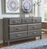 Caitbrook Gray 5 Pc. Dresser, Mirror & Full Storage Bed