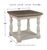 Havalance Gray/White Rectangular End Table
