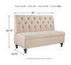 Gwendale Light Beige Storage Bench