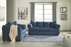 Darcy Blue Sofa, Loveseat & Rocker Recliner