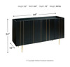 Brentburn Black/Gold Finish Accent Cabinet