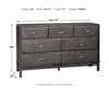 Caitbrook Gray 7 Pc. Dresser, Mirror, California King Storage Bed & 2 Nightstands