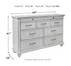 Kanwyn Whitewash 8 Pc. Dresser, Mirror, Chest, Queen UPH Storage Bed & 2 Nightstands