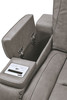 The Man-Den Gray Power Reclining Loveseat/CON/ADJ HDRST