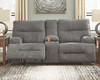 Coombs Charcoal 2 Seat Reclining Sofa, Double Reclining Loveseat with Console & Wide Seat Recliner