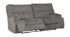 Coombs Charcoal 2 Seat Reclining Power Sofa & Double Reclining Power Loveseat with Console