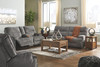 Coombs Charcoal 2 Seat Reclining Power Sofa & Double Reclining Power Loveseat with Console