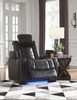 Party Time Midnight Power Reclining Sofa with ADJ HDRST, Power Reclining Loveseat/CON/ADJ HDRST & Power Recliner/ADJ HDRST