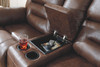 Stoneland Chocolate Reclining Power Sofa & Double Reclining Power Loveseat with Console