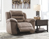 Stoneland Fossil Reclining Power Sofa, Double Reclining Power Loveseat with Console & Power Rocker Recliner