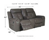 Jesolo Dark Gray Reclining Sofa & Double Reclining Loveseat with Console