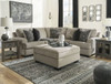 Bovarian Stone LAF Sofa with Corner Wedge & RAF Loveseat Sectional