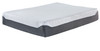 12 Inch Chime Elite White/Blue King Mattress & Adjustable Base