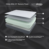 12 Inch Chime Elite White/Blue King Mattress & Adjustable Base