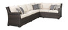 Easy Isle Dark Brown/Beige Sofa SEC/Chair w/CUSH (3/CN)