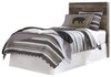 Derekson Multi Gray Twin Panel Headboard with Bolt on Bed Frame