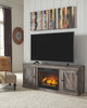 Wynnlow Gray LG TV Stand with Fireplace Insert Infrared