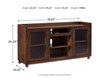 Starmore Brown XL TV Stand with Fireplace Insert Infrared