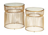Vernway White/Gold Finish Accent Table Set (2/CN)