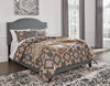 Adelloni Gray Queen Upholstered HDBD/FTBD/Roll Slats