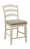 Realyn Chipped White Upholstered Barstool (2/CN)