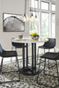 Centiar Two-tone 5 Pc. Counter Table & 4 Upholstered Barstools