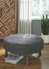 Jassmyn Charcoal Oversized Accent Ottoman