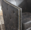 Brentlow Distressed Black Swivel Chair