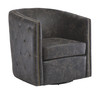 Brentlow Distressed Black Swivel Chair