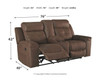 Jesolo Coffee Double Reclining Loveseat w/Console