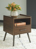 Calmoni Brown Square End Table