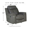 Jesolo Dark Gray Rocker Recliner