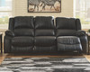 Calderwell Black 2 Pc. Reclining Sofa & Double Reclining Loveseat with Console