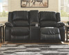 Calderwell Black 2 Pc. Reclining Sofa & Double Reclining Loveseat with Console