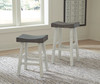 Glosco Brown Gray/Antique White Stool (2/CN)