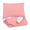 Avaleigh Pink/White/Gray Full Comforter Set