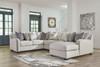 Dellara Chalk LAF Loveseat, Wedge, Armless Loveseat, Armless Chair, RAF Corner Chaise Sectional & Ottoman with Storage