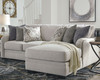 Dellara Chalk 2-Piece Sectional with Chaise